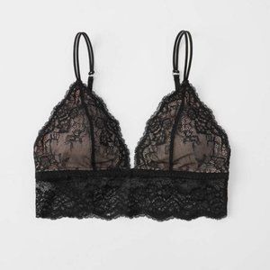 Vintage Lace Longline Triangle Bralette
